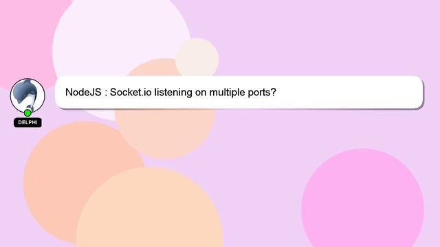 NodeJS : Socket.io listening on multiple ports? смотреть онлайн