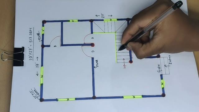 19 x 27 sqft small house design II 19 x 27 ghar ka naksha II 19 x 27 house plan смотреть онлайн