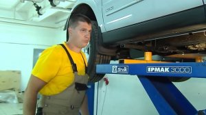 SsangYong Kyron Монтаж защиты порогов с алюминиевой накладкой