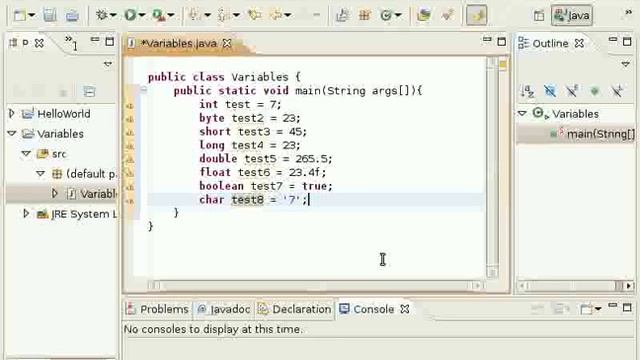 Java Video Tutorial 4:Variables and Data Types (Pt 2 of 2) смотреть онлайн