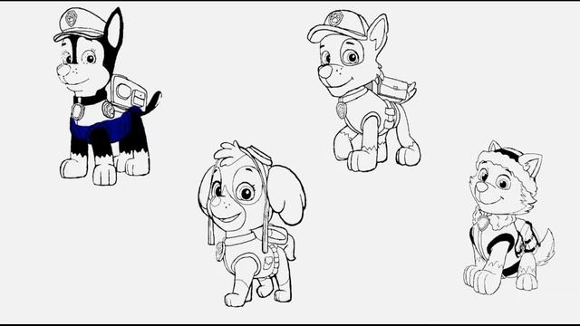 ЩЕНЯЧИЙ ПАТРУЛЬ РАСКРАСКА для детей учимся рисовать мультик paw patrol сборник 2016 смотреть онлайн