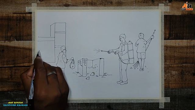 Sketch drawing on Swachh Bharat Abhiyan||Swachh bharat drawing||Clean India drawing competition 202 смотреть онлайн