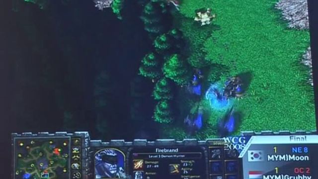 Warcraft 3 TFT: Grubby Vs Moon игра 3