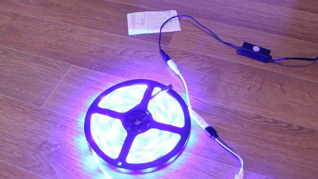 Светодиодная лента с Алиэкспресс LED RGB 5 метров с пультом и датчиком движения смотреть онлайн