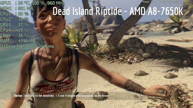 Dead Island Riptide - AMD A8-7650K I Radeon R7 смотреть онлайн