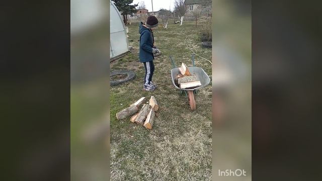 Помогаю маме возить дрова... смотреть онлайн