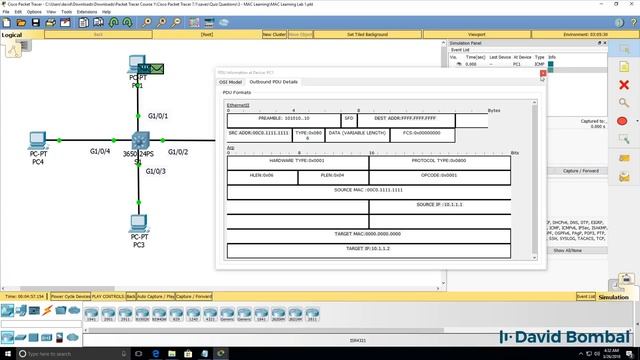 Cisco CCNA Packet Tracer Ultimate labs: MAC Address Learning and Flooding (Part 1) смотреть онлайн
