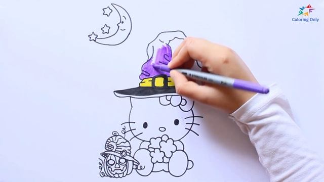 How to Draw Hello kitty Halloween in 7 minutes - Step-by-Step Drawing Guide смотреть онлайн