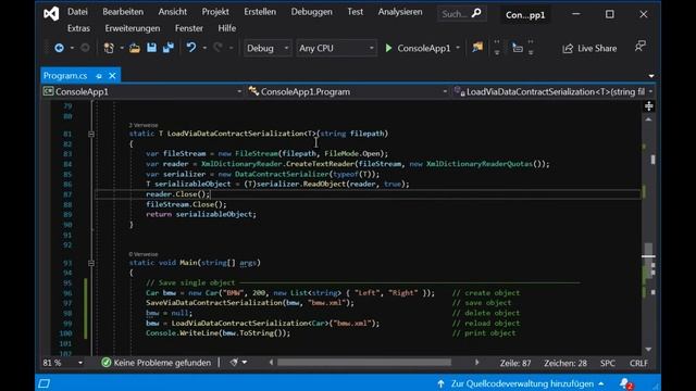 [Tutorial] C# - Save and load object of class to file (DataContract, Serialization) смотреть онлайн