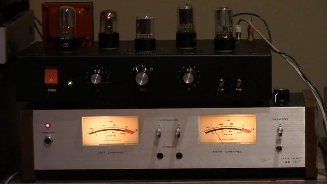 Rain and Tears DIY KIT tube amplifier Sound reproduction test ; 6V6 pp + vinyl record player смотреть онлайн