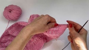 Мастер класс модная ажурная летняя кофта, кардиган, жакет. Классический реглан сверху. Часть 3.