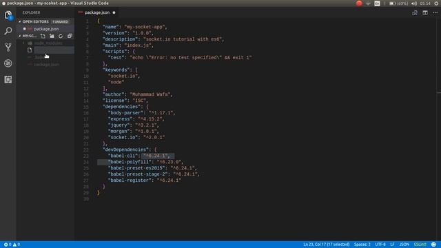 socket io and es6 tutorial 1 setup смотреть онлайн