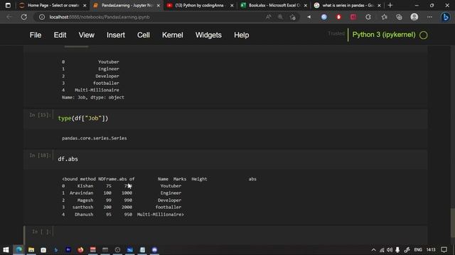 Pandas Tutorial : Series and DataFrame #codinganna смотреть онлайн
