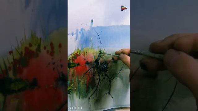 Маки акварелью. Уроки рисования акварелью известных художников на канале Энтеркласс смотреть онлайн