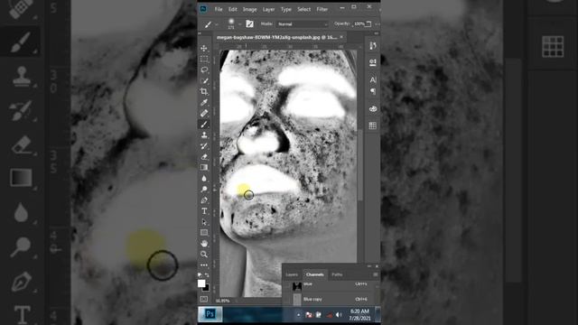 How to remove pimples in Photoshop cc /photoshop se pimple keisa hataya #photoshop #tpeditor #short смотреть онлайн