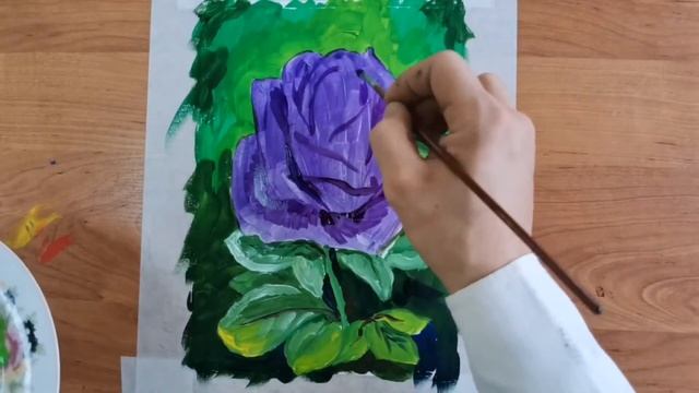 КАК НАРИСОВАТЬ РОЗУ ГУАШЬЮ смотреть онлайн