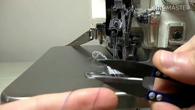 Заправка нитей в пятиниточный оверлок TYPICAL GN 795, смотреть онлайн