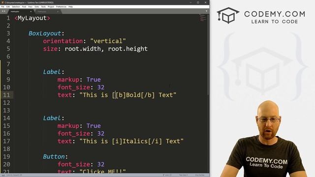 How To Use Markup To Change Text Style - Python Kivy GUI Tutorial #38 смотреть онлайн