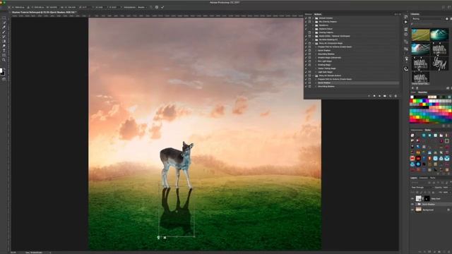 Quick Shadow Photoshop Action Tutorial смотреть онлайн