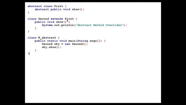 Abstract Class in Java | Abstract Methods - Code Example смотреть онлайн