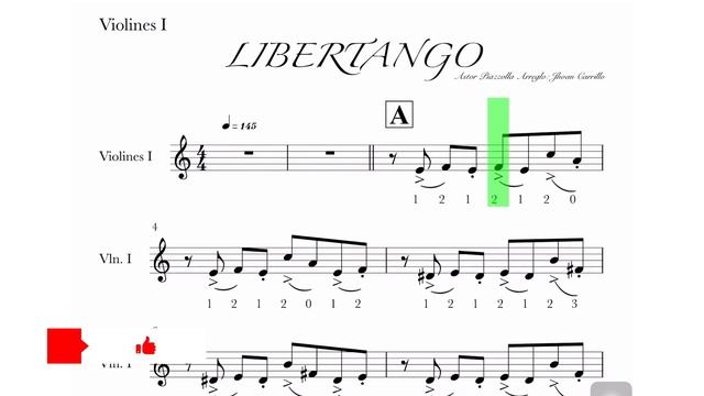 LIBERTANGO partitura violín/ partitura violino / violin sheet - easy violin sheet / ASTOR PIAZZOLLA смотреть онлайн