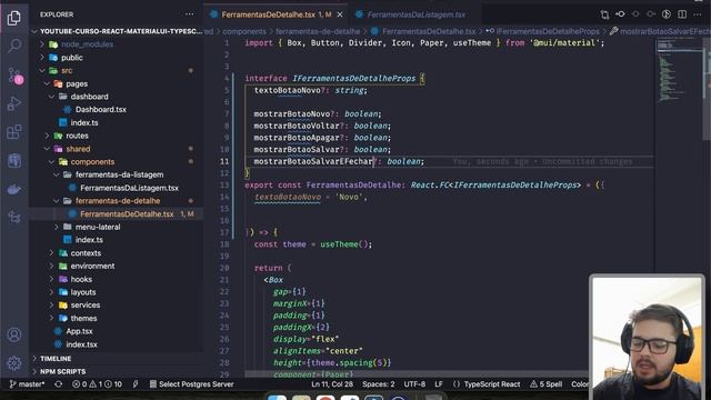 React, Material UI 5 e Typescript: #16 - Atributos nos botões da ferramentas de detalhe смотреть онлайн