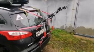 Багажник Amos Weekend для велосипедов, на заднюю дверь. Перевозка великов на машине.