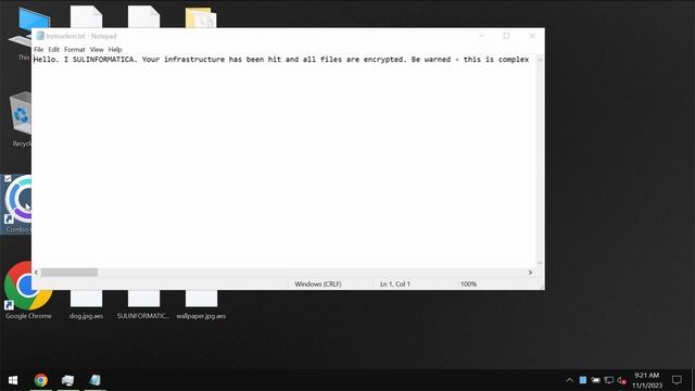 SULINFORMATICA ransomware removal [.aes file virus]. смотреть онлайн