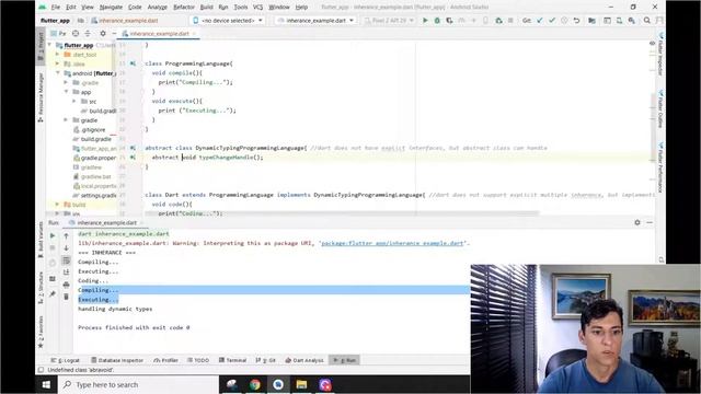 Object Oriented Programming with Dart: class, inherence, abstract and interfaces. смотреть онлайн
