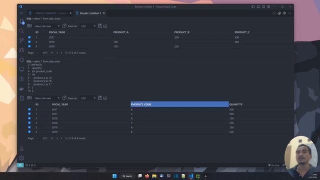 ORACLE DATABASE TUTORIAL #30 UNPIVOT смотреть онлайн