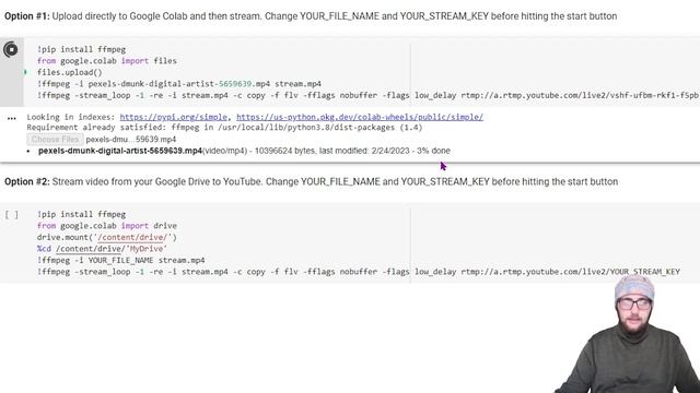 Livestream Videos to YouTube in a Loop with FFMPEG on a Jupyter Notebook Environment смотреть онлайн