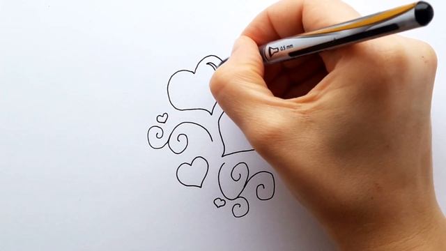 Простой рисунок #171. Как нарисовать красивые сердечки. Рисунки на День Святого Валентина смотреть онлайн