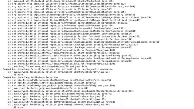 Ubuntu: Android SDK manager failed to run, got NullPointerException смотреть онлайн