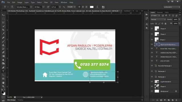 #20 Adobe Photoshop CS6 - Kartvizit Tasarımı ve Teknikleri смотреть онлайн