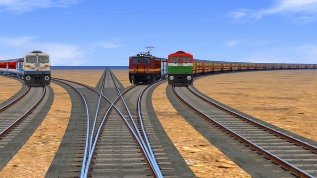 5 HIGH SPEED TRAINS ARE RUNNING ON DANGEROUS BUMPY FORKED TRACKS - Train Simulator смотреть онлайн