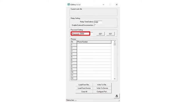 Программирование GSM устройства