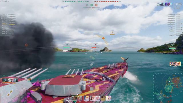 World of Warships: Full Round of T10 RN C. Colombo (It Was A Fun Push) смотреть онлайн