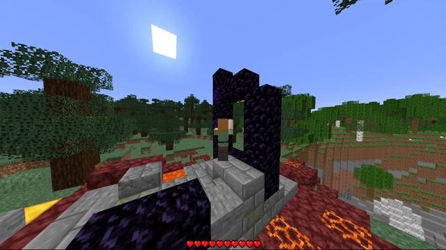 Прохождение Minecraft на версии 22w13OneBlockAtATime: Портал - тут, крепость - близко смотреть онлайн