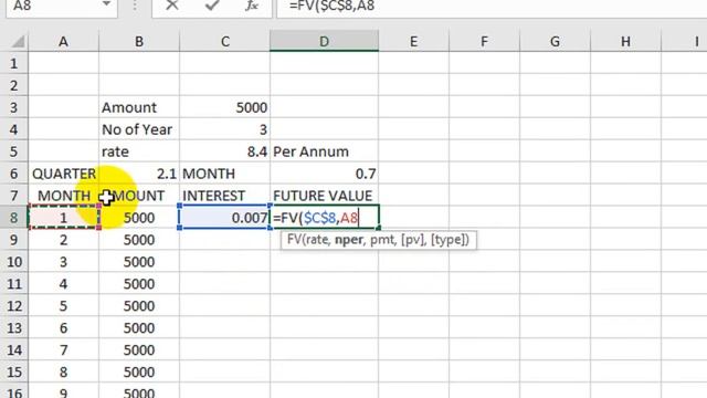 calculate future value of monthly investment formula excel смотреть онлайн