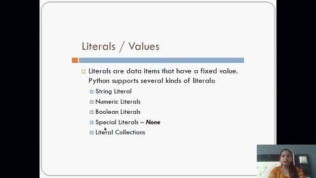 Keywords, String literal, identifier in Python смотреть онлайн