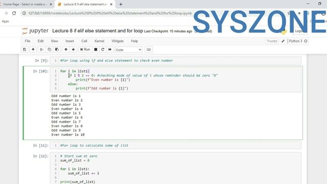 Python Lecture 8 If elif else and for loop | Learn Python - Full Course for Beginners [Tutorial] смотреть онлайн