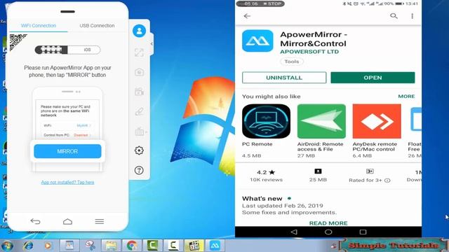 How To Mirror Android To PC Windows 7 With Audio How To Use APowerMirror On Windows 7 смотреть онлайн