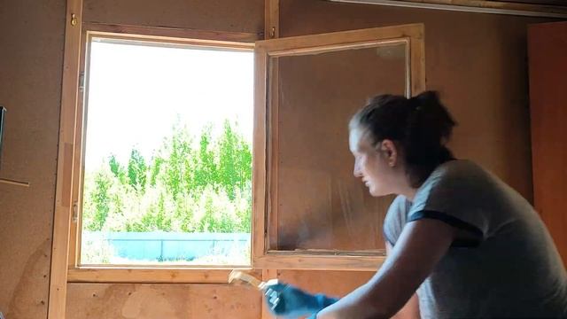 Крашу окна ТЕРРАСНЫМ МАСЛОМ. Что получилось? Наша дача смотреть онлайн