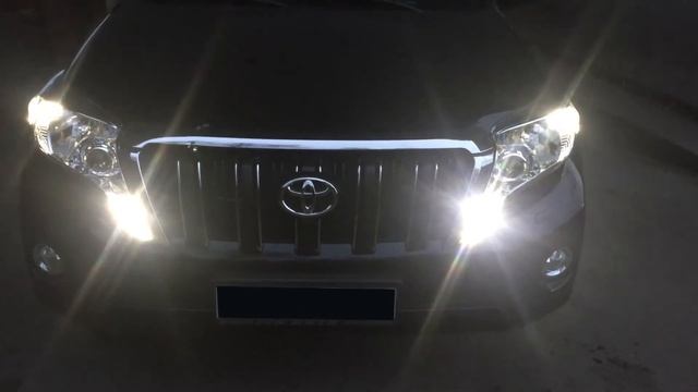 TOYOTA PRADO (150) установка биксеноновых линз 3.0 дюйма + ДХО ProBright
