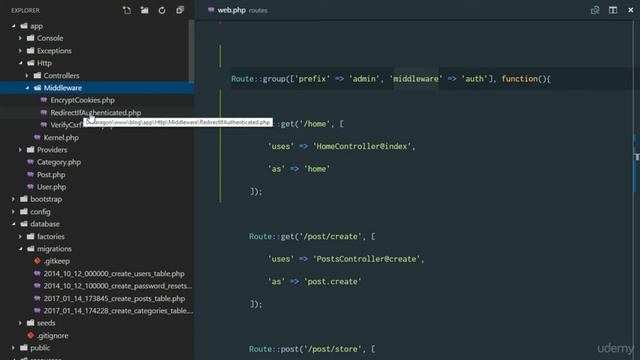 #72 More About Middleware Complete Blogging Content Management System in Laravel смотреть онлайн