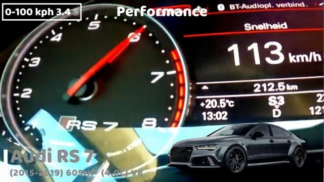 Acceleration Battle Audi RS7/Разгон 0 100 Audi RS7 разных поколений