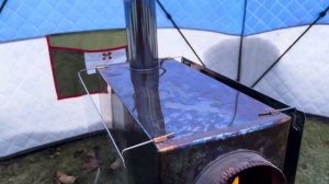 Отопление для палатки. Отличное и безопасное решение. Печь на дровах.