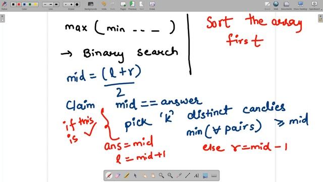 Maximum Tastiness of Candy Basket | 2517 LeetCode | Binary Search | Leetcode Weekly Contest 325 смотреть онлайн