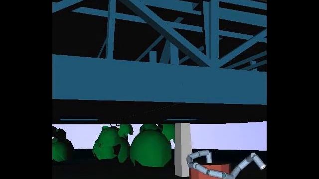 Path planning demo: Bridge inspection with a 35 DOFs robot. смотреть онлайн