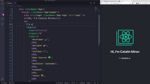 Simulate Typing Animation with React and react-typical Tutorial смотреть онлайн